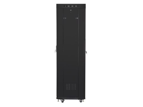 SZAFA INSTALACYJNA RACK STOJĄCA 19" 42U 600X600 CZARNA DRZWI PERFOROWANE LCD LANBERG (FLAT PACK) V2