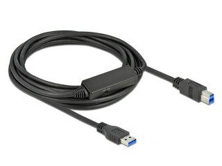 KABEL USB-A(M)->USB-B(M) 3.1 GEN 1 5M AKTYWNY CZARNY DELOCK