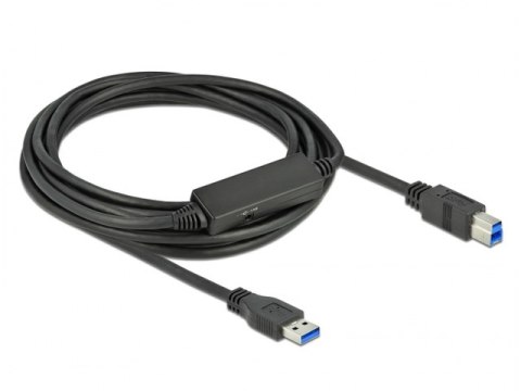 KABEL USB-A(M)->USB-B(M) 3.1 GEN 1 5M AKTYWNY CZARNY DELOCK