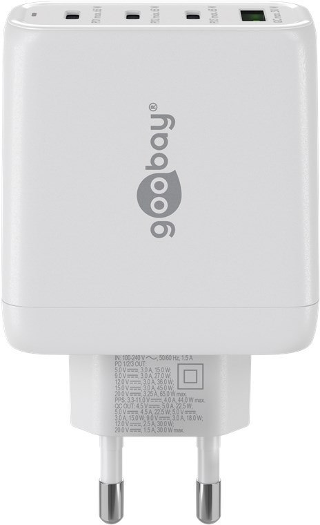 Ładowarka sieciowa 3x USB-C USB 68W Goobay BIAŁA