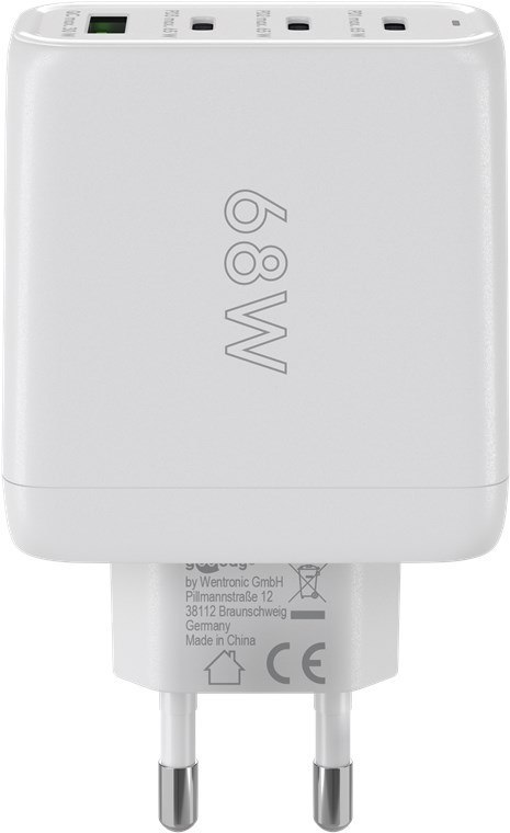 Ładowarka sieciowa 3x USB-C USB 68W Goobay BIAŁA