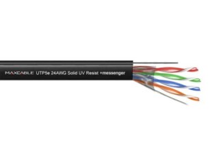 BOWI Przewód UTP5E drut Cu UV+ linka nośna 305mMAXCABLE