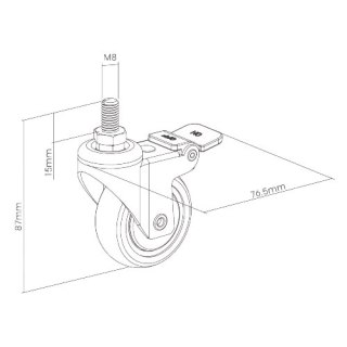 Kółka do biurek Spacetronik SPE-A02 SPACETRONIK