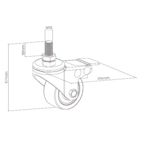 Kółka do biurek Spacetronik SPE-A03