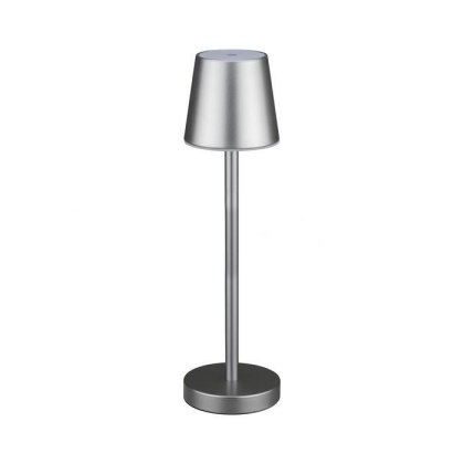 Lampka Biurkowa Nocna V-TAC 3W LED 39cm Ładowanie Ściemnianie Szara VT-7703 3000K 70lm