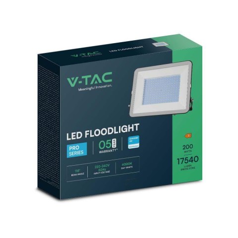 Projektor LED V-TAC 200W SAMSUNG CHIP PRO-S Czarny VT-44206 4000K 17540lm 5 Lat Gwarancji