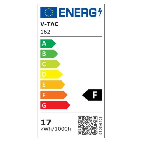 Żarówka LED SAMSUNG CHIP 17W E27 A65 3000K 1521lm V-TAC 5 Lat Gwarancji klasa energetyczna