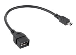 Kabel USB gniazdo A - wtyk mini USB 20cm OTG
