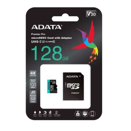 Karta pamięci microSD Premier Pro 128 GB UHS1 U3 V30 A2 + adapter Adata