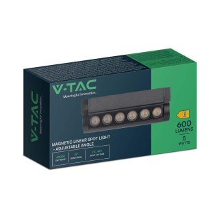 Oprawa Projektor Szynosystem Magnetyczny 48V V-TAC 5W LED 34st VT-4205 4000K 600lm 3 Lata Gwarancji