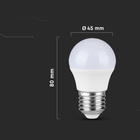 Żarówka LED V-TAC SAMSUNG CHIP 3,7W E27 Kulka G45 VT-1812 3000K 320lm 5 Lat Gwarancji