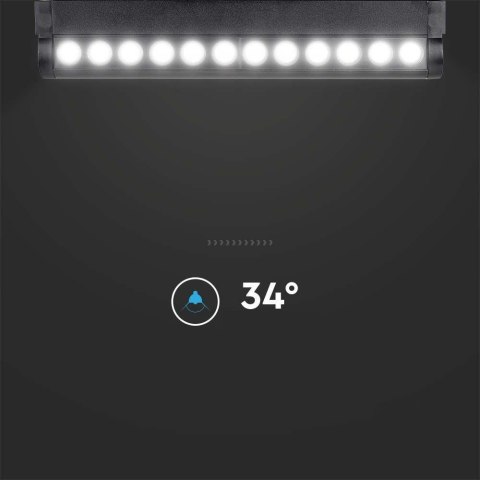 Oprawa Projektor Szynosystem Magnetyczny 48V V-TAC 12W LED 34st VT-42012 4000K 1300lm 3 Lata Gwarancji