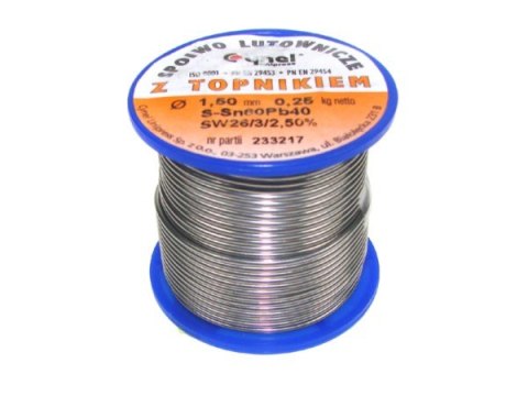 BOWI Cyna 1,50/ 250g Sn60Pb40 z topnikiem Cynel