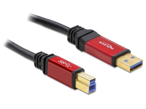 KABEL USB-A(M)->USB-B(M) 3.0 5M CZARNY PREMIUM DELOCK