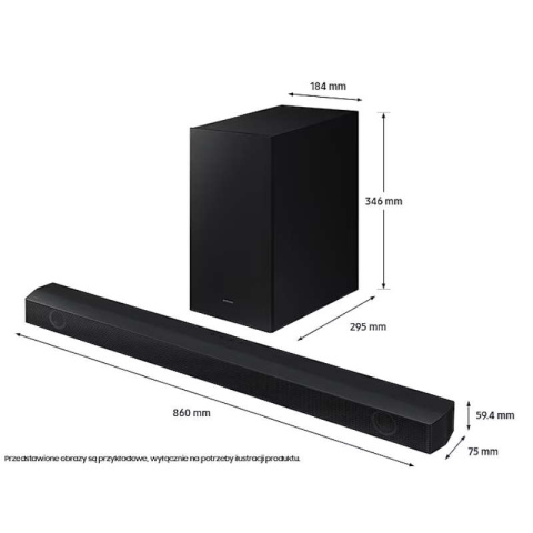 Samsung HW-B550/EN Soundbar 2.1 410W BT czarny