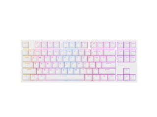 KLAWIATURA DLA GRACZY GENESIS THOR 404 TKL US PODŚWIETLENIE RGB MECHANICZNA BIAŁA GATERON YELLOW PRO