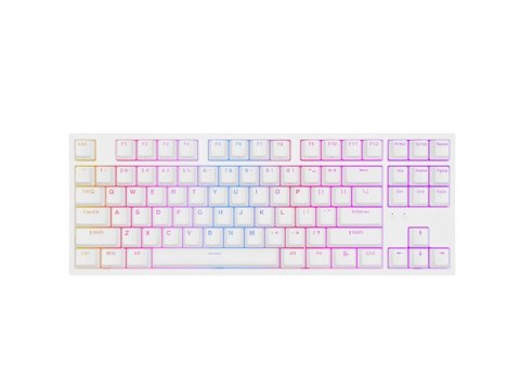 KLAWIATURA DLA GRACZY GENESIS THOR 404 TKL US PODŚWIETLENIE RGB MECHANICZNA BIAŁA GATERON YELLOW PRO