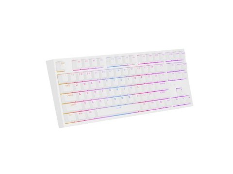 KLAWIATURA DLA GRACZY GENESIS THOR 404 TKL US PODŚWIETLENIE RGB MECHANICZNA BIAŁA GATERON YELLOW PRO