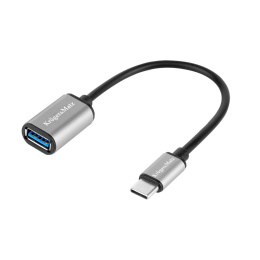 Kruger&Matz przewód OTG USB 3.0 gniazdo USB typ A - wtyk USB typ C na kablu 15cm