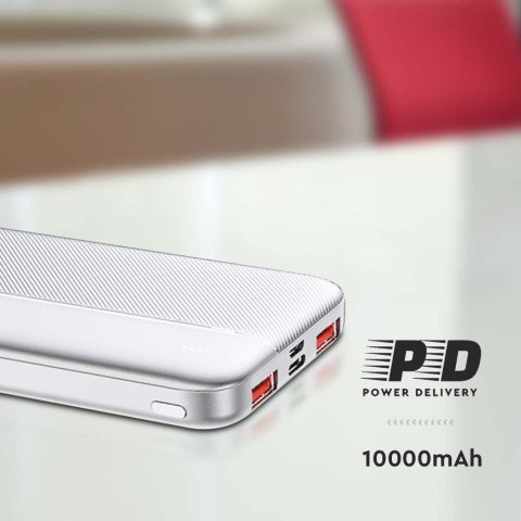 Power Bank V-TAC 10000mAh Biały 2xUSB Type C SZYBKI 22,5W V-TAC VT-10000