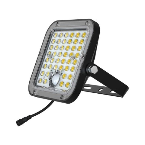 Projektor LED Solarny V-TAC 10W IP65, Pilot Timer, LiFePo 3.7V 6000mA Czarny VT-411 4000K 1500lm