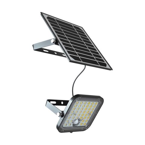 Projektor LED Solarny V-TAC 10W IP65, Pilot Timer, LiFePo 3,7V 6000mA Czarny VT-411 6400K 1500lm