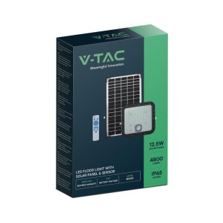 Projektor LED Solarny V-TAC 30W IP65, Pilot Timer, LiFePo 6.4V 6000mA Czarny VT-432 4000K 4800lm