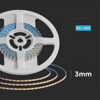 Taśma LED V-TAC SMD2835 600LED 24V IP20 2xPCB Szerokość 3mm VT-2835 4000K 800lm