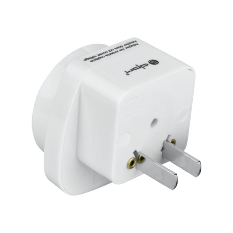 Adapter podróżny przejście wtyk USA GB CHINY gniazdo PL AC 230V 110V 10A DPM biały