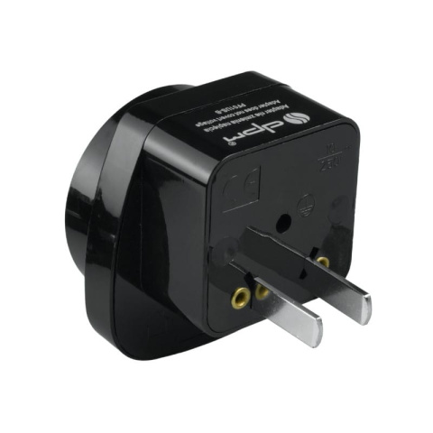 Adapter podróżny przejście wtyk USA GB CHINY gniazdo PL AC 230V 110V 10A DPM czarny