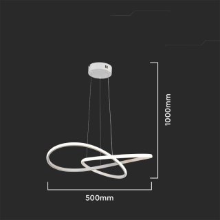 Oprawa Zwieszana V-TAC 20W LED Biała VT-7799 3000K 2540lm
