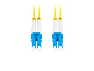 PATCHCORD ŚWIATŁOWODOWY SM LC/UPC-LC/UPC DUPLEX 3.0MM LSZH G657A1 0.5M ŻÓŁTY LANBERG