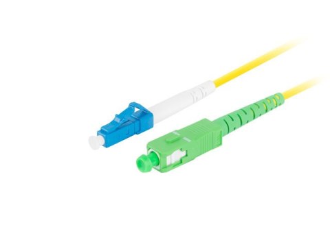 PATCHCORD ŚWIATŁOWODOWY SM LC/UPC-SC/APC SIMPLEX 3.0MM LSZH G657A1 1M ŻÓŁTY LANBERG