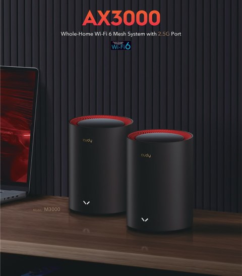 Router MESH Cudy M3000 LAN 2.5G Wi-Fi 6 AX3000 2x Cudy