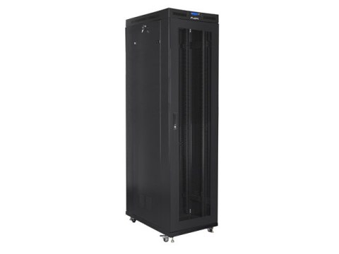 SZAFA INSTALACYJNA RACK STOJĄCA 19" 47U 800X1000 CZARNA DRZWI PERFOROWANE LCD LANBERG (FLAT PACK) V2