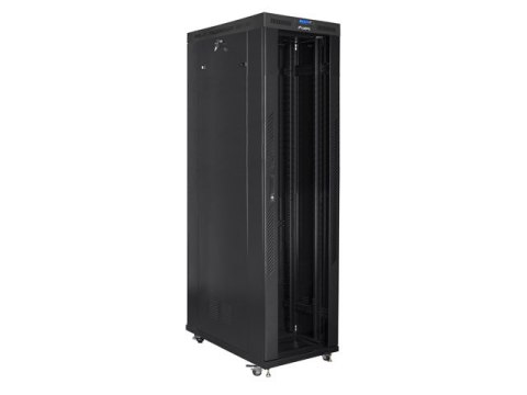 SZAFA INSTALACYJNA RACK STOJĄCA 19" 47U 800X1200 CZARNA DRZWI SZKLANE LCD LANBERG (FLAT PACK) V2