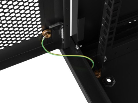 SZAFA INSTALACYJNA RACK WISZĄCA 19" 6U 600X450 CZARNA DRZWI PERFOROWANE LANBERG (FLAT PACK)