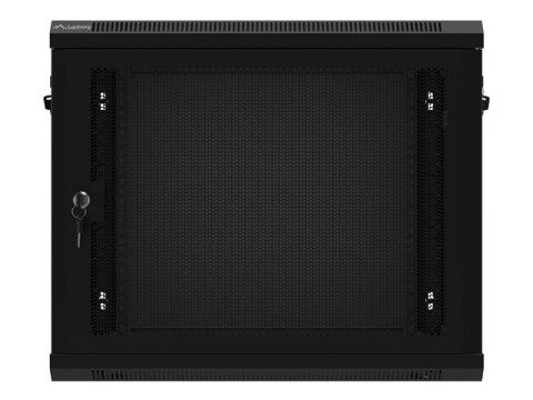 SZAFA INSTALACYJNA RACK WISZĄCA 19" 9U 600X450 CZARNA DRZWI PERFOROWANE LANBERG (FLAT PACK)