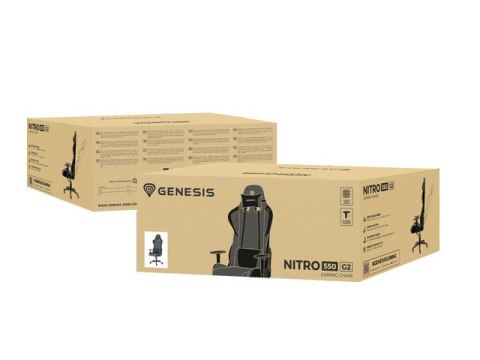 FOTEL GAMINGOWY GENESIS NITRO 550 G2 SZARY