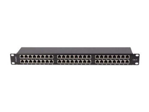 PATCH PANEL 48 PORT 1U 19" KAT.5E FTP EKRANOWANY CZARNY LANBERG