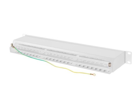 PATCH PANEL 48 PORT 1U 19" KAT.6 FTP EKRANOWANY SZARY LANBERG