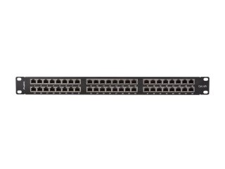 PATCH PANEL 48 PORT 1U 19" KAT.6A FTP EKRANOWANY CZARNY LANBERG