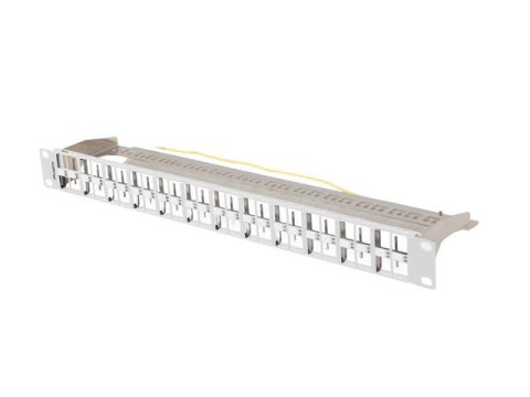 PATCH PANEL PUSTY 48 PORT 1U 19" FTP DO MODUŁÓW KEYSTONE SZARY LANBERG