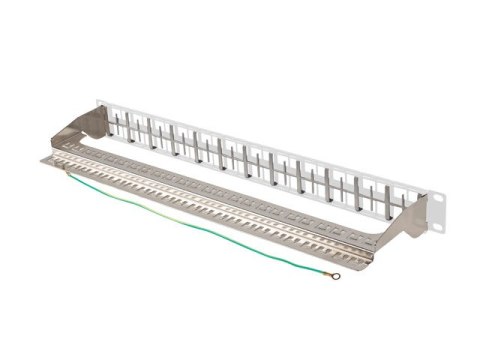 PATCH PANEL PUSTY 48 PORT 1U 19" FTP DO MODUŁÓW KEYSTONE SZARY LANBERG