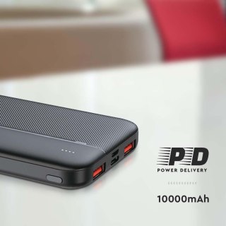 Power Bank V-TAC 10000mAh Czarny 2xUSB Type C SZYBKI 22,5W V-TAC VT-10000-B