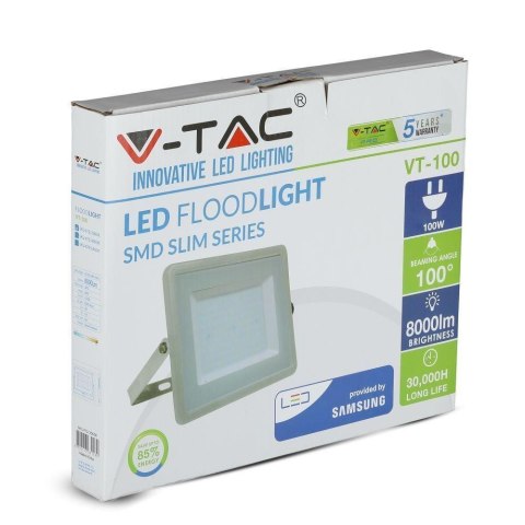 Projektor LED V-TAC 100W SAMSUNG CHIP Szary VT-100-G 4000K 8000lm 5 Lat Gwarancji