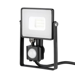 Projektor LED V-TAC 10W SAMSUNG CHIP Czujnik Ruchu Funkcja Cut-OFF Czarny VT-10-S-B 6400K 800lm 5 Lat Gwarancji