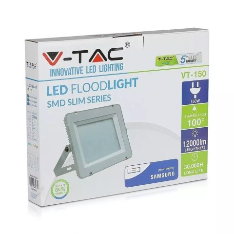 Projektor LED V-TAC 150W SAMSUNG CHIP Szary VT-150-G 4000K 12000lm 5 Lat Gwarancji