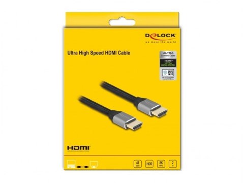 KABEL HDMI M/M V2.2 2M 8K 60HZ CZARNY DELOCK