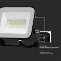 Projektor LED V-TAC 30W SAMSUNG CHIP PRO-S Czarny VT-44030 3000K 2505lm 5 Lat Gwarancji